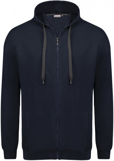 Adamo Athen Hoodie with Zipper Navy - Džemperi un džemperi ar kapuci - Džemperi - 2XL-14XL