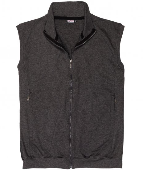 Adamo Athen Sweatvest Full Zipper Charcoal - Džemperi un džemperi ar kapuci - Džemperi - 2XL-14XL