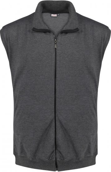 Adamo Athen Sweatvest Full Zipper Charcoal - Džemperi un džemperi ar kapuci - Džemperi - 2XL-14XL