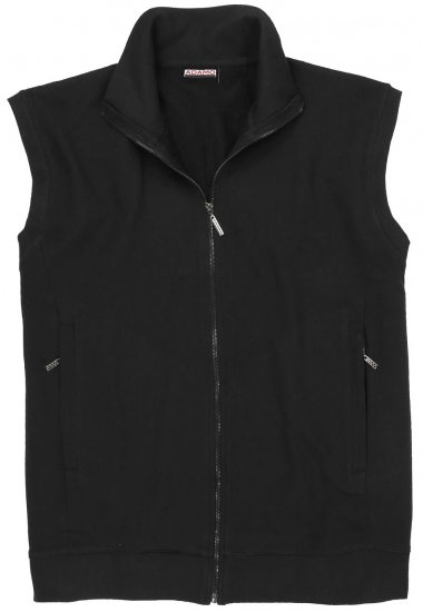 Adamo Athen Sweatvest Full Zipper Black - Džemperi un džemperi ar kapuci - Džemperi - 2XL-14XL
