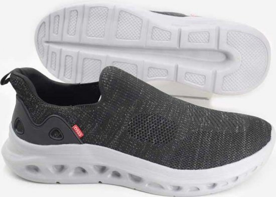 D555 Blyth 1 Kingsize Hands Free Shoes With Knitted Top Black - Vīriešu apavi 40-52 - 
