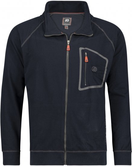 Adamo Manuel Sweatshirt with Zipper Navy - Džemperi un džemperi ar kapuci - Džemperi - 2XL-14XL