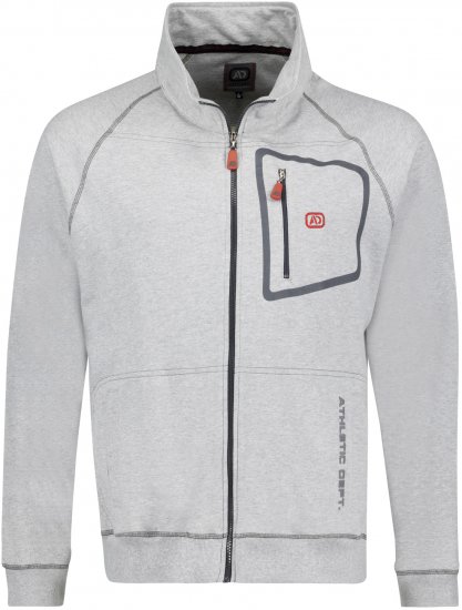 Adamo Manuel Sweatshirt with Zipper Grey - Džemperi un džemperi ar kapuci - Džemperi - 2XL-14XL
