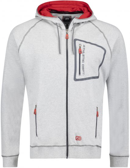 Adamo Michael Hoodie with Zipper Grey - Džemperi un džemperi ar kapuci - Džemperi - 2XL-14XL