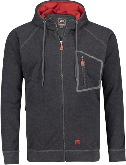 Adamo Michael Hoodie with Zipper Charcoal - Džemperi un džemperi ar kapuci - Džemperi - 2XL-14XL