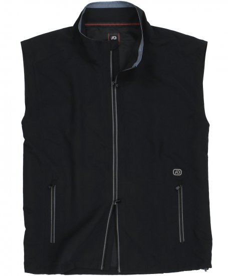 Adamo Orlando Fitness Vest Full Zipper Black - Sporta apģērbs & outdoor - Liela izmēra sporta apģērbi vīriešiem