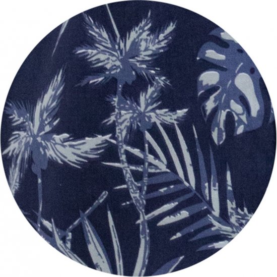 D555 Truro Hawaiian AOP Short Sleeve Button Down Collar Shirt Navy - Krekli - Krekli - 2XL-8XL