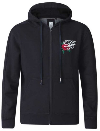 D555 Verlin Couture Full Zip Hoodie Black - Džemperi un džemperi ar kapuci - Džemperi - 2XL-14XL