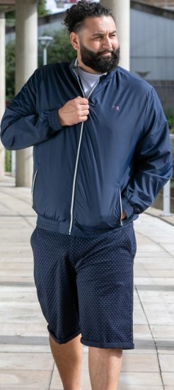 D555 Ealing Lightweight Zip Through Jacket With Zip Pockets Navy - Jakas & Lietus apģērbs - Jakas - 2XL-12XL