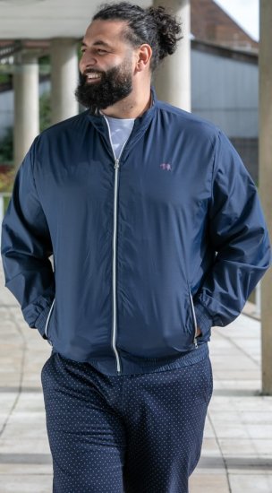 D555 Ealing Lightweight Zip Through Jacket With Zip Pockets Navy - Jakas & Lietus apģērbs - Jakas - 2XL-12XL