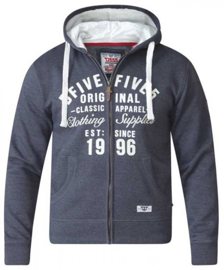 D555 Vadal Full Zip Hoodie Charcoal - Džemperi un džemperi ar kapuci - Džemperi - 2XL-14XL