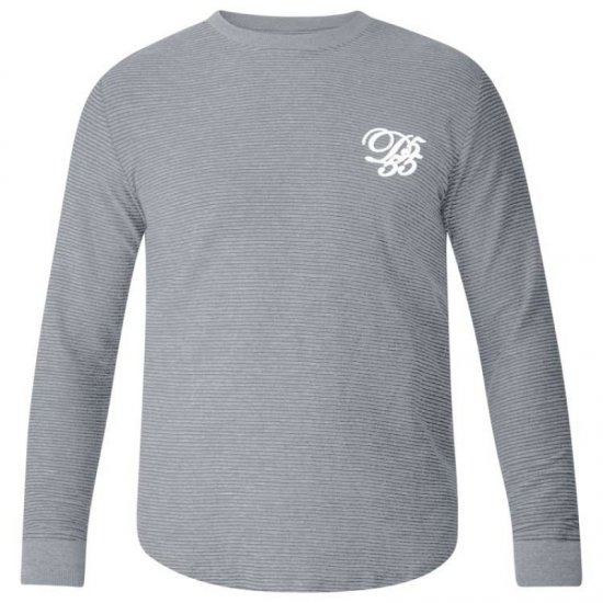 D555 Plato Long Sleeve T-shirt Grey - T-krekli - T-krekli - 2XL-14XL