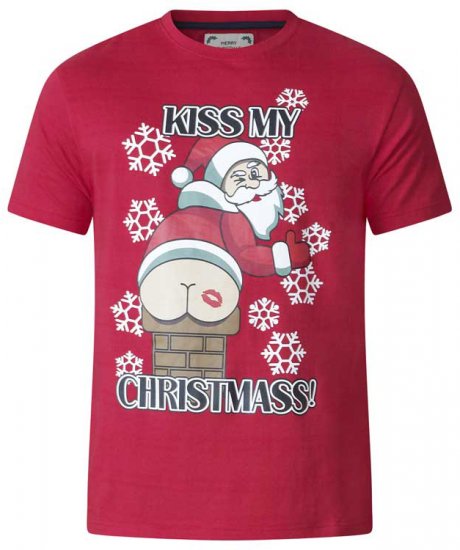 D555 Naughty X-mas T-shirt Red - T-krekli - T-krekli - 2XL-14XL