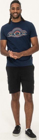 D555 Cheltenham Record With Reflection Printed T-shirt French Navy - T-krekli - T-krekli - 2XL-14XL