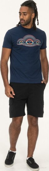 D555 Cheltenham Record With Reflection Printed T-shirt French Navy - T-krekli - T-krekli - 2XL-14XL