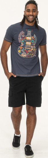 D555 Stockport Multi Coloured Guitar Printed T-Shirt Denim - T-krekli - T-krekli - 2XL-14XL