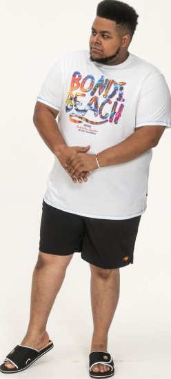 D555 SYDNEY Multi Coloured Bondi Beach Printed T-Shirt White - T-krekli - T-krekli - 2XL-14XL