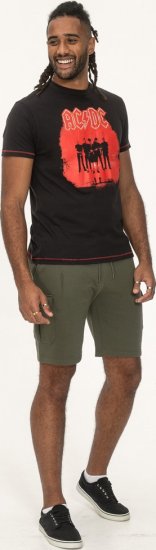 D555 Uxbridge Official AC/DC Band Printed Crew Neck T-Shirt Washed Black TALL SIZES - T-krekli - T-krekli - 2XL-14XL