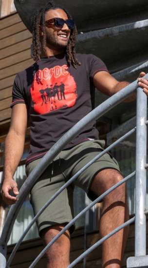 D555 Uxbridge Official AC/DC Band Printed Crew Neck T-Shirt Washed Black TALL SIZES - T-krekli - T-krekli - 2XL-14XL