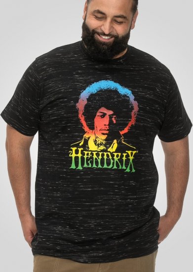 D555 Hendrix Official Jimi Hendrix Printed Crew Neck T-Shirt Black Reno - Grupas T-krekli - 