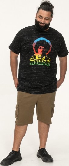 D555 Hendrix Official Jimi Hendrix Printed Crew Neck T-Shirt Black Reno - Grupas T-krekli - 