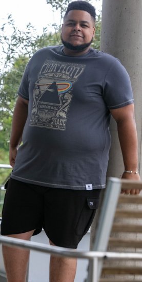 D555 HANLEY Official Pink Floyd Crew Neck T-Shirt Dark Grey - T-krekli - T-krekli - 2XL-14XL