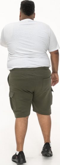 D555 Wigan 1 Elasticated Waist Fleece Cargo Shorts Khaki - Sporta bikses un šorti - Sporta bikses un Sporta šorti - 2XL-12XL