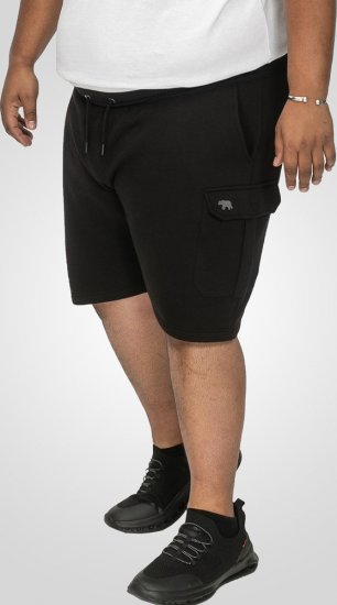 D555 Wigan 2 Elasticated Waist Fleece Cargo Shorts Black - Sporta bikses un šorti - Sporta bikses un Sporta šorti - 2XL-12XL