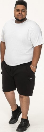 D555 Wigan 2 Elasticated Waist Fleece Cargo Shorts Black - Sporta bikses un šorti - Sporta bikses un Sporta šorti - 2XL-12XL