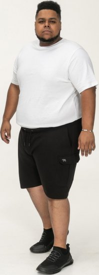 D555 Wigan 2 Elasticated Waist Fleece Cargo Shorts Black - Sporta bikses un šorti - Sporta bikses un Sporta šorti - 2XL-12XL