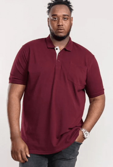 D555 Grant Polo Shirt Maroon - Polo krekli - Polo krekli - 2XL-8XL