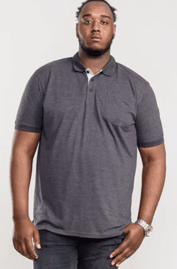 D555 Grant Polo Shirt Charcoal - Polo krekli - Polo krekli - 2XL-8XL