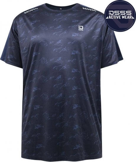 D555 Solihull Dry Wear Light Weight Poly Crew Neck T-Shirt Navy - Sporta apģērbs & outdoor - Liela izmēra sporta apģērbi vīriešiem