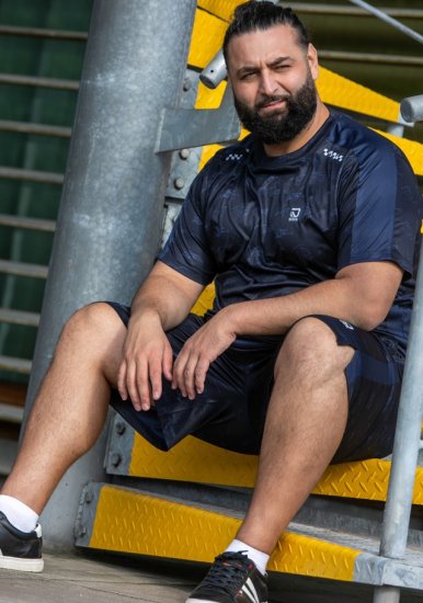 D555 Solihull Dry Wear Light Weight Poly Crew Neck T-Shirt Navy - Sporta apģērbs & outdoor - Liela izmēra sporta apģērbi vīriešiem