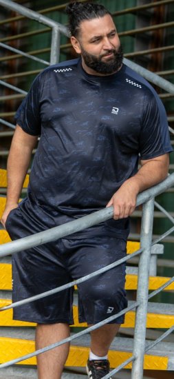 D555 Solihull Dry Wear Light Weight Poly Crew Neck T-Shirt Navy - Sporta apģērbs & outdoor - Liela izmēra sporta apģērbi vīriešiem