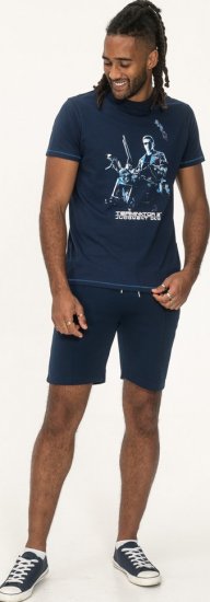 D555 Cameron Official Terminator Printed Crew Neck T-Shirt Dark Navy - T-krekli - T-krekli - 2XL-14XL