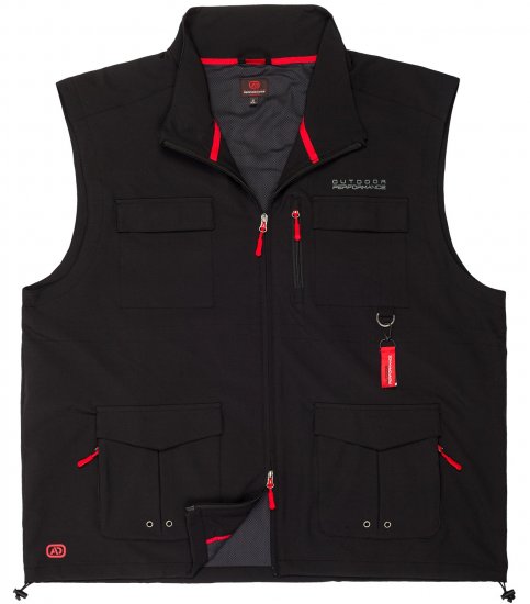 Adamo Tommy Outdoor Vest Black - Sporta apģērbs & outdoor - Liela izmēra sporta apģērbi vīriešiem