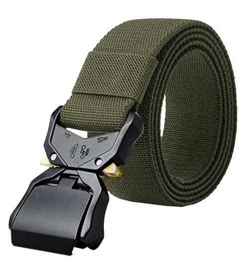 D555 Dale Tactical Stretch Webbing Belt with Heavy Duty Quick Release Buckle Khaki - Jostas - Liela izmēra Jostas - W40-W70/2XL-8XL