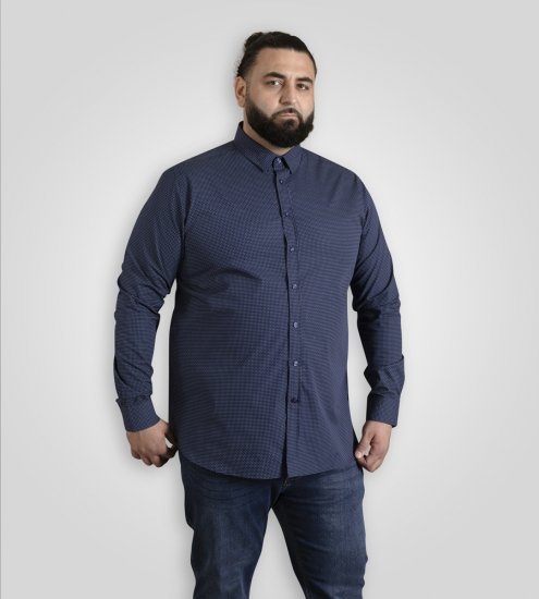 D555 Middlesbrough Long Sleeve AOP Micro Blue Shirt Navy - Krekli - Krekli - 2XL-8XL