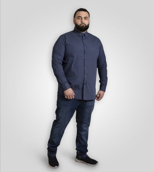 D555 Middlesbrough Long Sleeve AOP Micro Blue Shirt Navy - Krekli - Krekli - 2XL-8XL