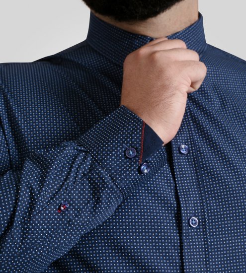 D555 Middlesbrough Long Sleeve AOP Micro Blue Shirt Navy - Krekli - Krekli - 2XL-8XL
