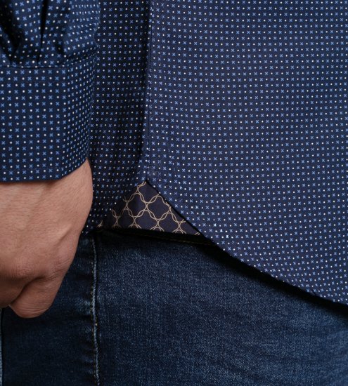 D555 Middlesbrough Long Sleeve AOP Micro Blue Shirt Navy - Krekli - Krekli - 2XL-8XL
