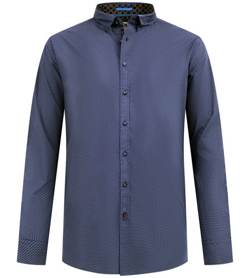 D555 Middlesbrough Long Sleeve AOP Micro Blue Shirt Navy - Krekli - Krekli - 2XL-8XL