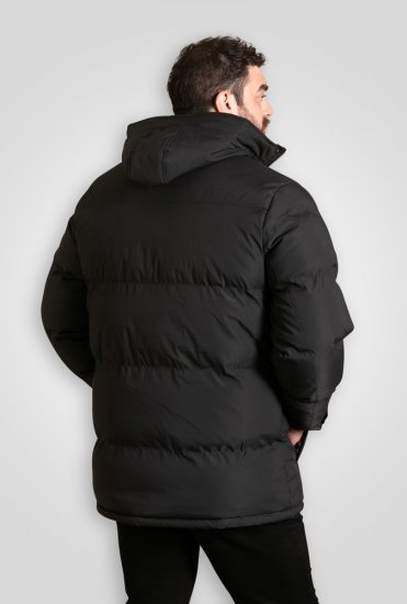 D555 Wolverhampton Quilted Padded Jacket with Hood Black - Jakas & Lietus apģērbs - Jakas - 2XL-12XL