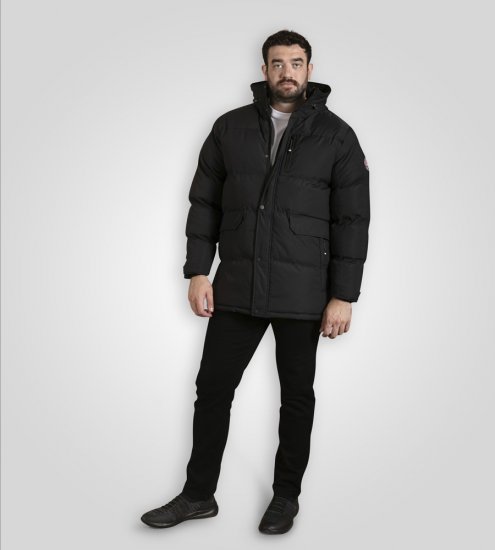 D555 Wolverhampton Quilted Padded Jacket with Hood Black - Jakas & Lietus apģērbs - Jakas - 2XL-12XL