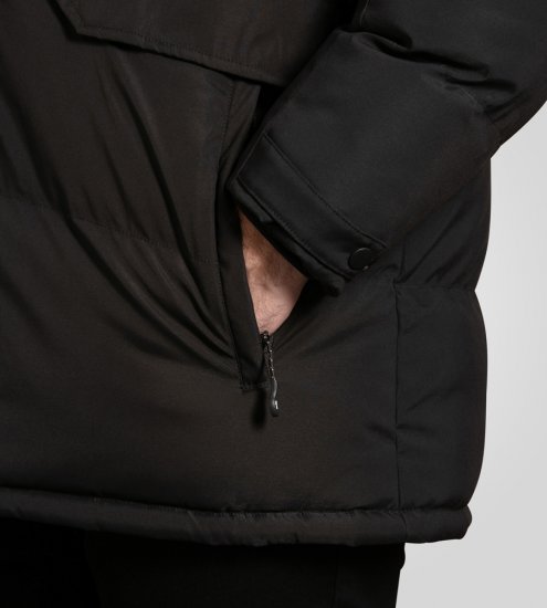 D555 Wolverhampton Quilted Padded Jacket with Hood Black - Jakas & Lietus apģērbs - Jakas - 2XL-12XL
