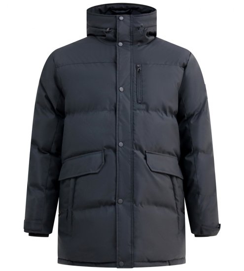 D555 Wolverhampton Quilted Padded Jacket with Hood Black - Jakas & Lietus apģērbs - Jakas - 2XL-12XL