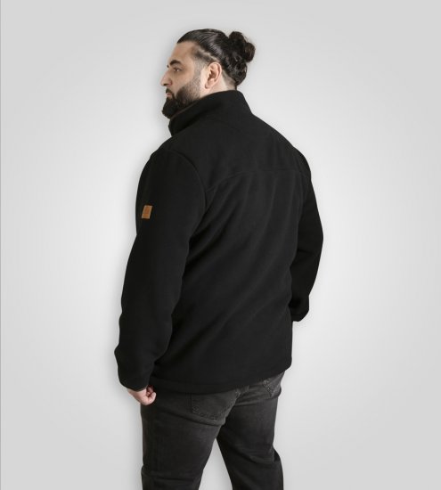 D555 Louth Micro Fleece Jacket with Sherpa Lining Black - Jakas & Lietus apģērbs - Jakas - 2XL-12XL