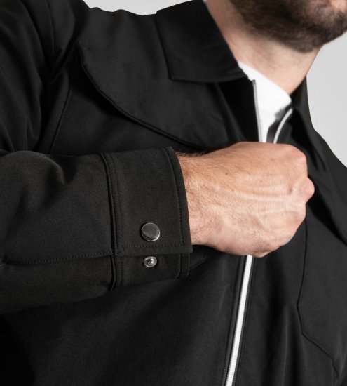 D555 Wimbledon Couture Stretch Jacket with Zipper Black TALL SIZE - Jakas & Lietus apģērbs - Jakas - 2XL-12XL