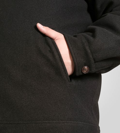 D555 Epsom Harrington Jacket with Zip Through Collared Melton Black - Jakas & Lietus apģērbs - Jakas - 2XL-12XL